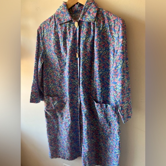 49th Apparel Floral Button Up Boyfriend Nightshirt XS GUC - Picture 1 of 13